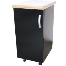 Corp inferior cu 1 Usa Zebra, Wenge / Negru si blat Artar 40 x 85 x 60